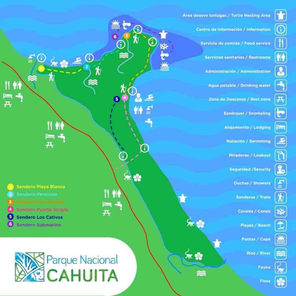 cahuita national park map